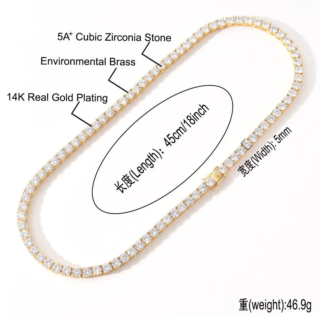 Luxury Tennis Chain 5MM